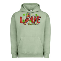 Pigment Oil Green mardi gras love crawfish Urban Hoodie - MaliasSmallBusiness