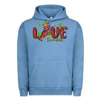 Pigment Pebble Blue mardi gras love crawfish Urban Hoodie - MaliasSmallBusiness