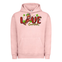 Pigment Salmon mardi gras love crawfish Urban Hoodie - MaliasSmallBusiness