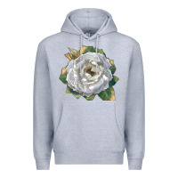 Heather Grey pillow fight rose Premium Hoodie - LillyAllenDesigns