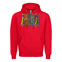 Red mardi gras brushstroke Zipper Hoodie - RanaPortraitStore