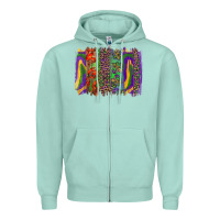 Mardi Gras Brushstroke Zipper Hoodie | Teevron