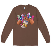 Chestnut Pink and blue sneaker girl Long Sleeve Tee - RanaPortraitStore