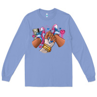 Colony Blue Pink and blue sneaker girl Long Sleeve Tee - RanaPortraitStore