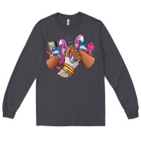 Smoke Pink and blue sneaker girl Long Sleeve Tee - RanaPortraitStore