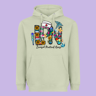 Lpn Licensed Practial Nurse Heavyweight Hoodie Designed By Cowhidedigitalart