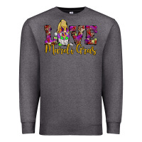 Charcoal Heather love mardi gras gnome Premium Sweatshirt - JahusDesignShop