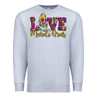 Heather Grey love mardi gras gnome Premium Sweatshirt - JahusDesignShop