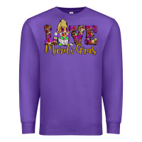 Purple love mardi gras gnome Premium Sweatshirt - JahusDesignShop