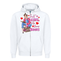 White just a girl who loves books Zipper Hoodie - texasbilliewilder