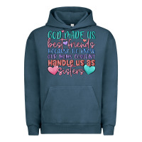 Pigment Midnight Navy god made us best friend Urban Hoodie - MaliasSmallBusiness