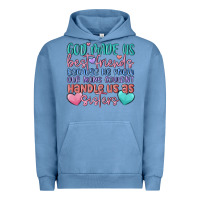 Pigment Pebble Blue god made us best friend Urban Hoodie - MaliasSmallBusiness