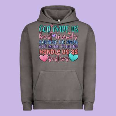 God Made Us Best Friend Urban Hoodie Designed By Maliassmallbusiness