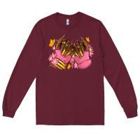 Burgundy Pink afro nails Long Sleeve Tee - RanaPortraitStore