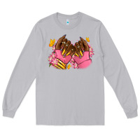 Moon Dust Pink afro nails Long Sleeve Tee - RanaPortraitStore