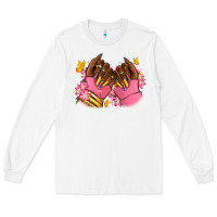 White Pink afro nails Long Sleeve Tee - RanaPortraitStore