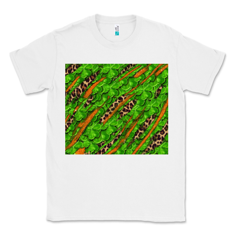 Distressed Shamrock And Leopard Classic Tee by RanaPortraitStore | Teevron