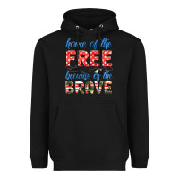 Black home of the free because of the brave Heavyweight Hoodie - HRA Design Shop
