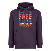 Home Of The Free Because Of The Brave Heavyweight Hoodie | Teevron