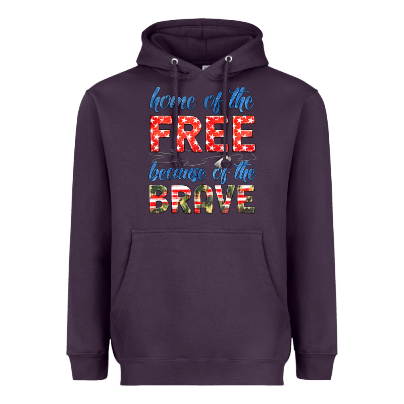 Home Of The Free Because Of The Brave Heavyweight Hoodie by HRA Design Shop | Teevron
