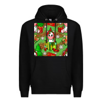 Black Christmas unicorn and gift box Premium Hoodie - NancyCooperArtShop