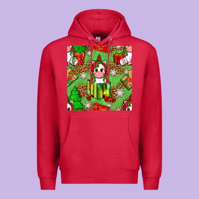 Christmas Unicorn And Gift Box Premium Hoodie Designed By Nancycooperartshop