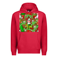 Cardinal Christmas unicorn and gift box Premium Hoodie - NancyCooperArtShop