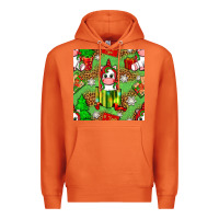 Carrot Christmas unicorn and gift box Premium Hoodie - NancyCooperArtShop