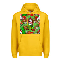 Lemon Christmas unicorn and gift box Premium Hoodie - NancyCooperArtShop