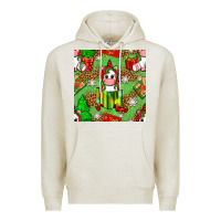 Oatmeal Heather Christmas unicorn and gift box Premium Hoodie - NancyCooperArtShop