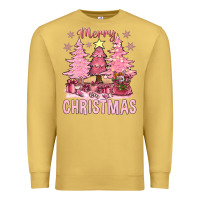 Antique Gold pink merry christmas bbs Premium Sweatshirt - BundleAndBundleShop
