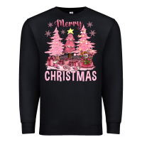 Black pink merry christmas bbs Premium Sweatshirt - BundleAndBundleShop