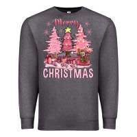 Charcoal Heather pink merry christmas bbs Premium Sweatshirt - BundleAndBundleShop