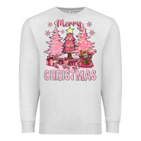 Oatmeal Heather pink merry christmas bbs Premium Sweatshirt - BundleAndBundleShop