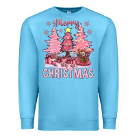 Ocean Blue pink merry christmas bbs Premium Sweatshirt - BundleAndBundleShop