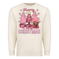 Sandshell pink merry christmas bbs Premium Sweatshirt - BundleAndBundleShop