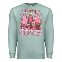 Seafoam pink merry christmas bbs Premium Sweatshirt - BundleAndBundleShop