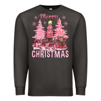 Smoke pink merry christmas bbs Premium Sweatshirt - BundleAndBundleShop