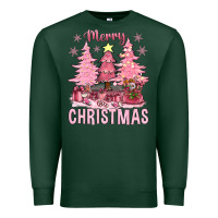 Sports Green pink merry christmas bbs Premium Sweatshirt - BundleAndBundleShop