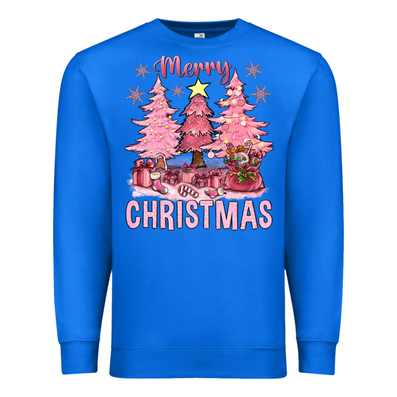 Pink Merry Christmas Bbs Premium Sweatshirt by BundleAndBundleShop | Teevron