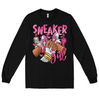 Black Pink and white sneaker girl Long Sleeve Tee - RanaPortraitStore