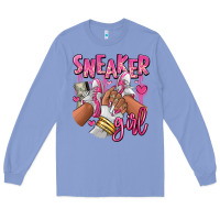 Colony Blue Pink and white sneaker girl Long Sleeve Tee - RanaPortraitStore