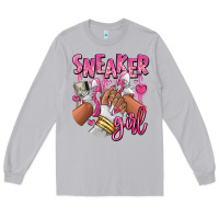 Moon Dust Pink and white sneaker girl Long Sleeve Tee - RanaPortraitStore