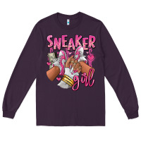 Plum Pink and white sneaker girl Long Sleeve Tee - RanaPortraitStore