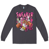 Smoke Pink and white sneaker girl Long Sleeve Tee - RanaPortraitStore
