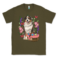 Army Green Easter Aussie Australian Shepherd Classic Tee - RanaPortraitStore