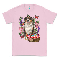 Bubblegum Pink Easter Aussie Australian Shepherd Classic Tee - RanaPortraitStore