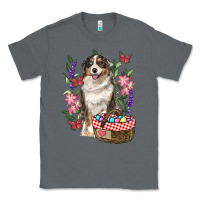 Charcoal Heather Easter Aussie Australian Shepherd Classic Tee - RanaPortraitStore