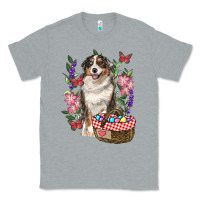 Heather Grey Easter Aussie Australian Shepherd Classic Tee - RanaPortraitStore