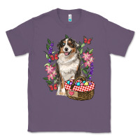 Lavender Easter Aussie Australian Shepherd Classic Tee - RanaPortraitStore